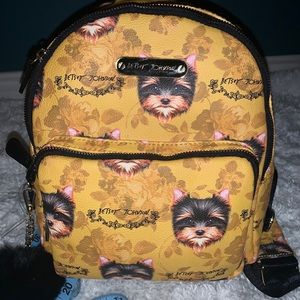 New Betsy Johnson yorkie backpack.